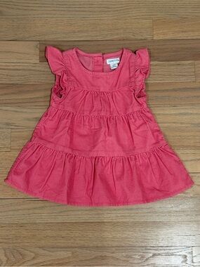 NWT Crewcuts Baby Girl Pink Corduroy Ruffle Dress, 6-12 Months